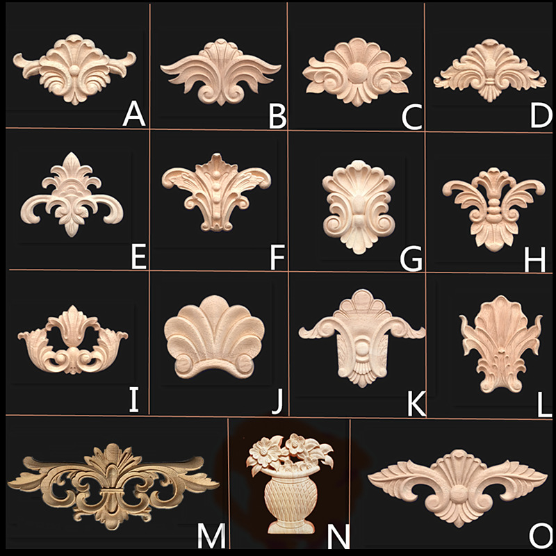 Wood Decals Creative Hollow Wood Carving Rubber Wood Crafts Laminate European Style Wood Shavings Home Decoration Carved