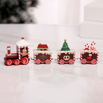 Wood crafts  Creative Wooden Four-Section Small Train Wood Products DIY Assembly Small Gifts Can Be Wholesale