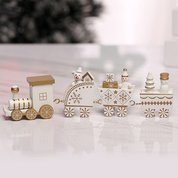 Wood crafts  Creative Wooden Four-Section Small Train Wood Products DIY Assembly Small Gifts Can Be Wholesale