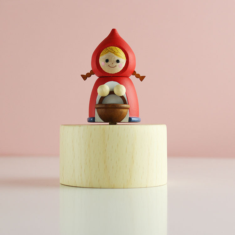 Creative Style Mini Music Box Cute Pet and Animal Children&#039;s Holiday Gifts Beech Wood Crafts Wooden Music Box Ornaments