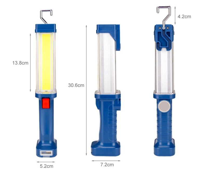 LED Work Light Auto Repair Super Bright Light with Magnet USB Charging Lighting Tool Flashlight