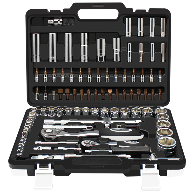 Auto Repair Sleeve Set Tools Multi-Functional Car Repair Combination 94 Pieces Car Repair Size Ratchet Wrench