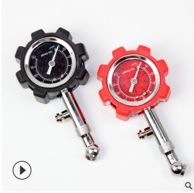 High-Precision Mechanical Tire Pressure Gauge of Automobile Red Black Car Tire Pressure Gauge Tire Pressure Tire Pressure Monitoring Tool