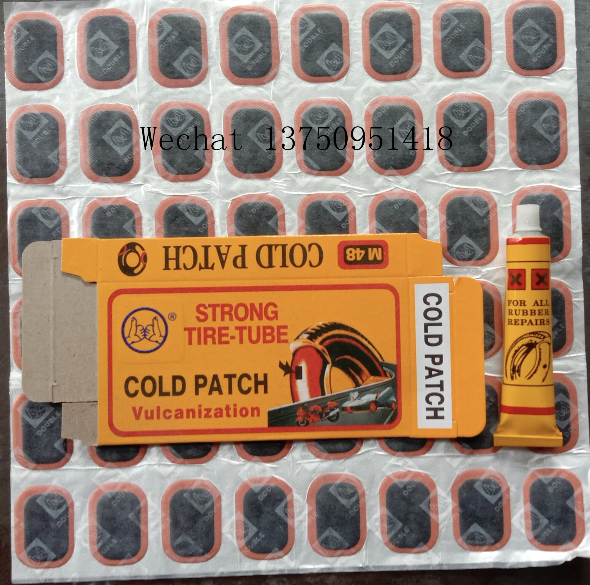 Quick Self - Adhesive Cold Patch Film Drying Rubber Automobile Inner Tube Vacuum Tire Patch Tool With Glue Free Tire Pat