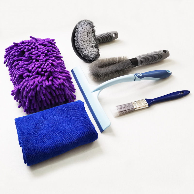 Automobile Tire Brush Wheel Hub Cleaning Tools Brush Set Car Interior Air Conditioning Outlet Car Wash Brush Cleaning Gadget