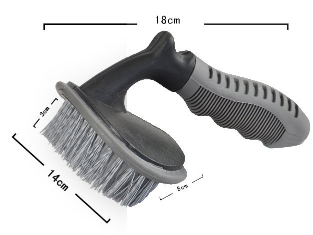 Arc-shaped automobile tire brush pad brush carpet brush non-slip T brush automobile cleaning supplies beauty cleaning tools