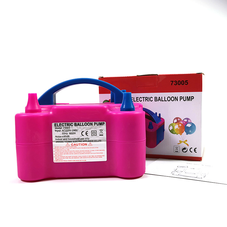 Electric Tire Pump Blowing Balloons Air Pump Double Hole Inflator Pumping Ball Electric Balloon Machine Tool Charging Cylinder
