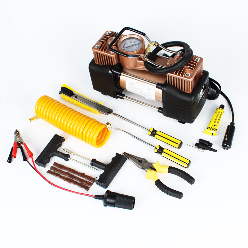 Car Double Cylinder Air Pump Tire Air Pump Car Portable Tool Vehicle Air Pump Air Pump