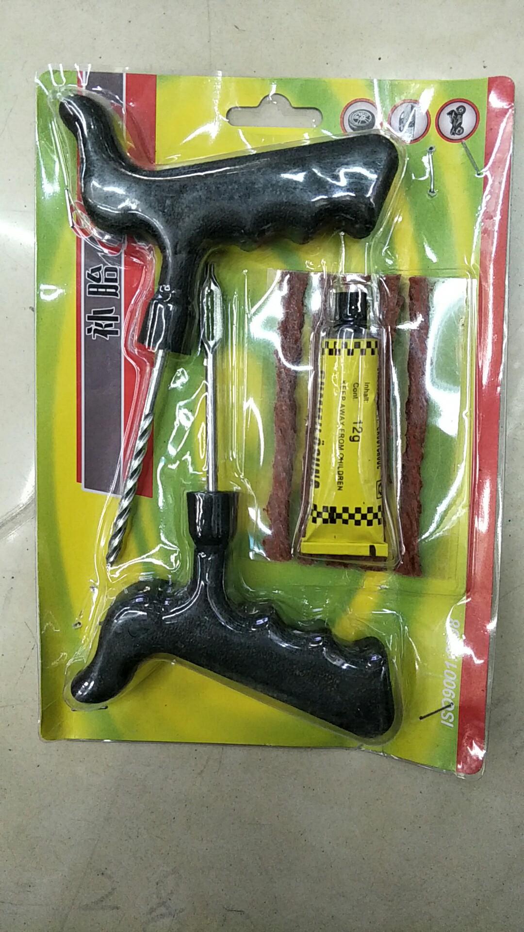 Auto tire repair kit tire repair cold rubber strip vacuum tire repair car 6 pieces of tire repair kit