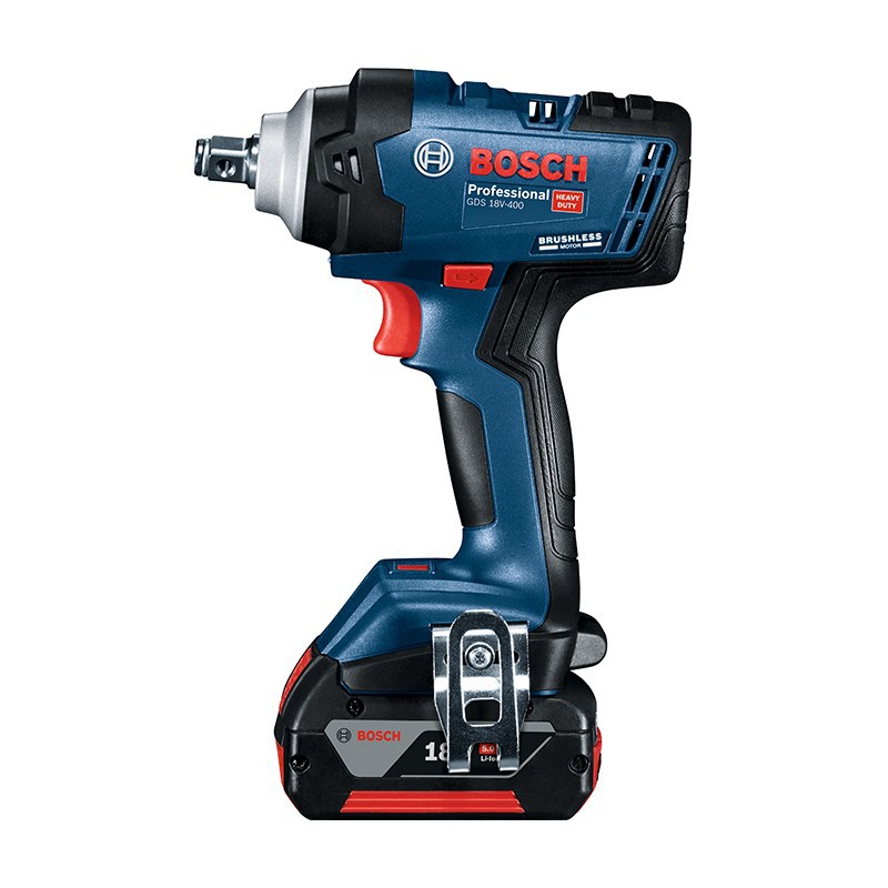 Bosch Brushless GDS18V-400 Lithium Battery Impact Wind Gun Woodworking Shelf Auto Repair Demolition Tire Rechargeable Electric Wrench