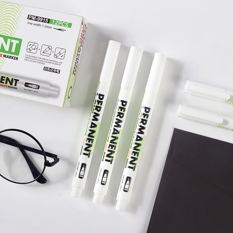 Oily White Small Size Marking Pen Advertising Hook Line Pen Tire Paint Repair Marker Pen DIY Album Painting Graffiti Pen