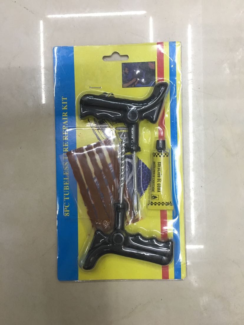Wholesale car tire repair kit 8 sets of vacuum tire puncture repair glue tire rubber strip