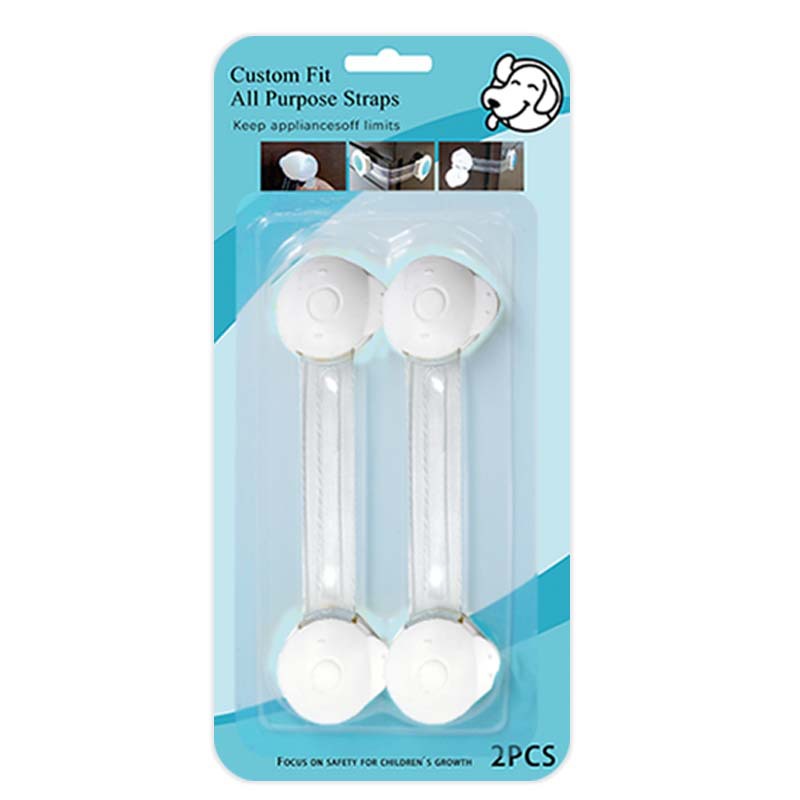 Clamshell Packaging Child Safety Lock Baby Anti-Clamp Hand Sliding Door Lock Indoor Refrigerator Wardrobe Chest of Drawer Door Lock Wholesale