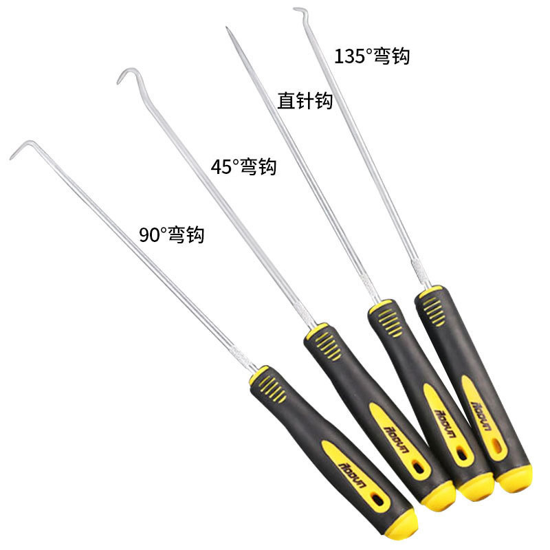 4-Piece Hook Set Tire Repair Auto Protection Tool Oil Seal Screwdriver Puller Disassembly Set Oil Seal Screwdriver
