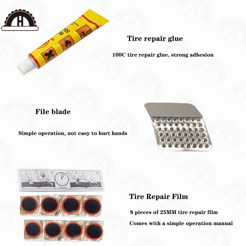 Bicycle Tyre Mending Tools Set Mountain Bike Portable Tire Repair Tool Mini Tire Repair Kit Tire Repair Glue