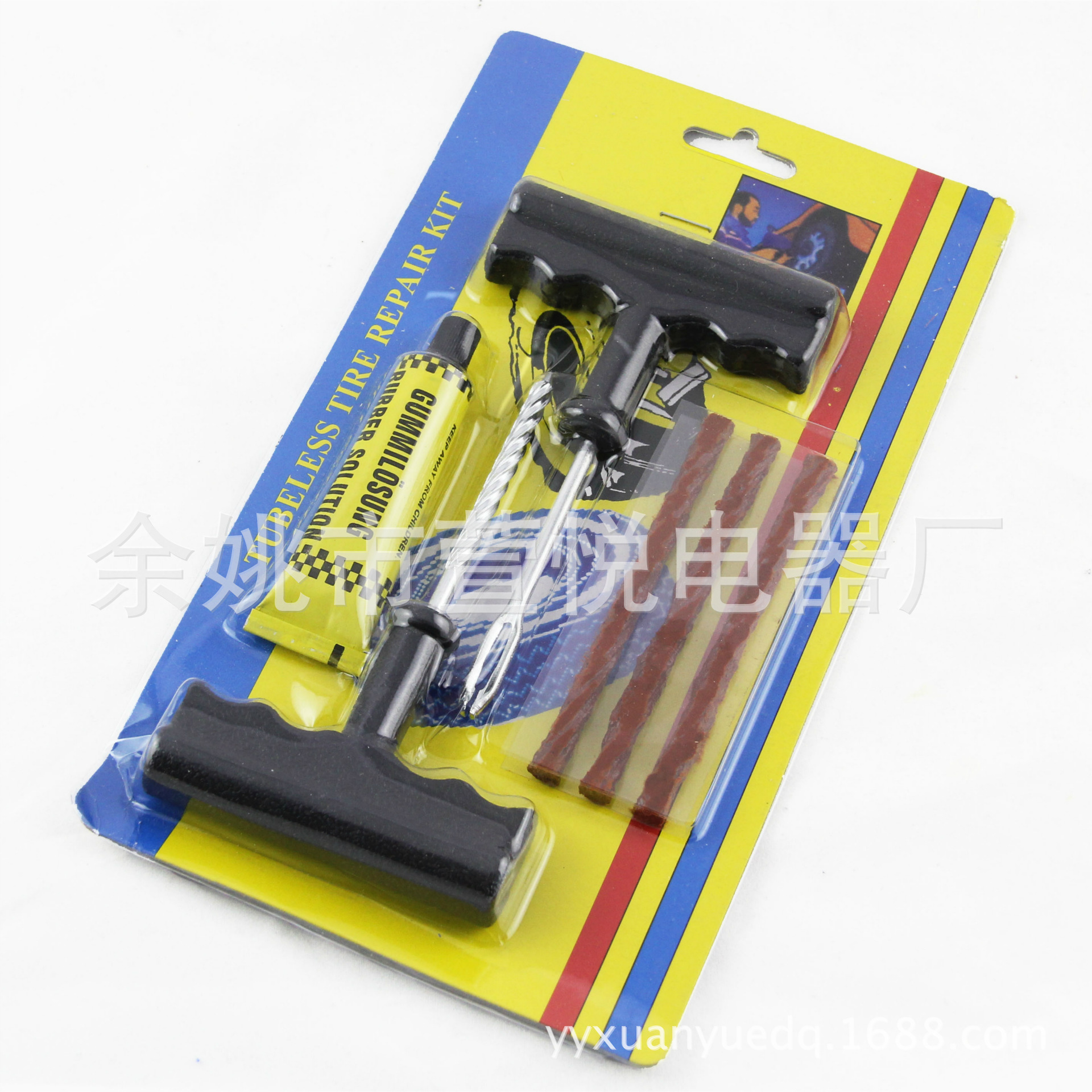 6-Piece Set Tire Repairing Tools Set Outdoor Motorcycle Bike Fast Tire Repair Strip