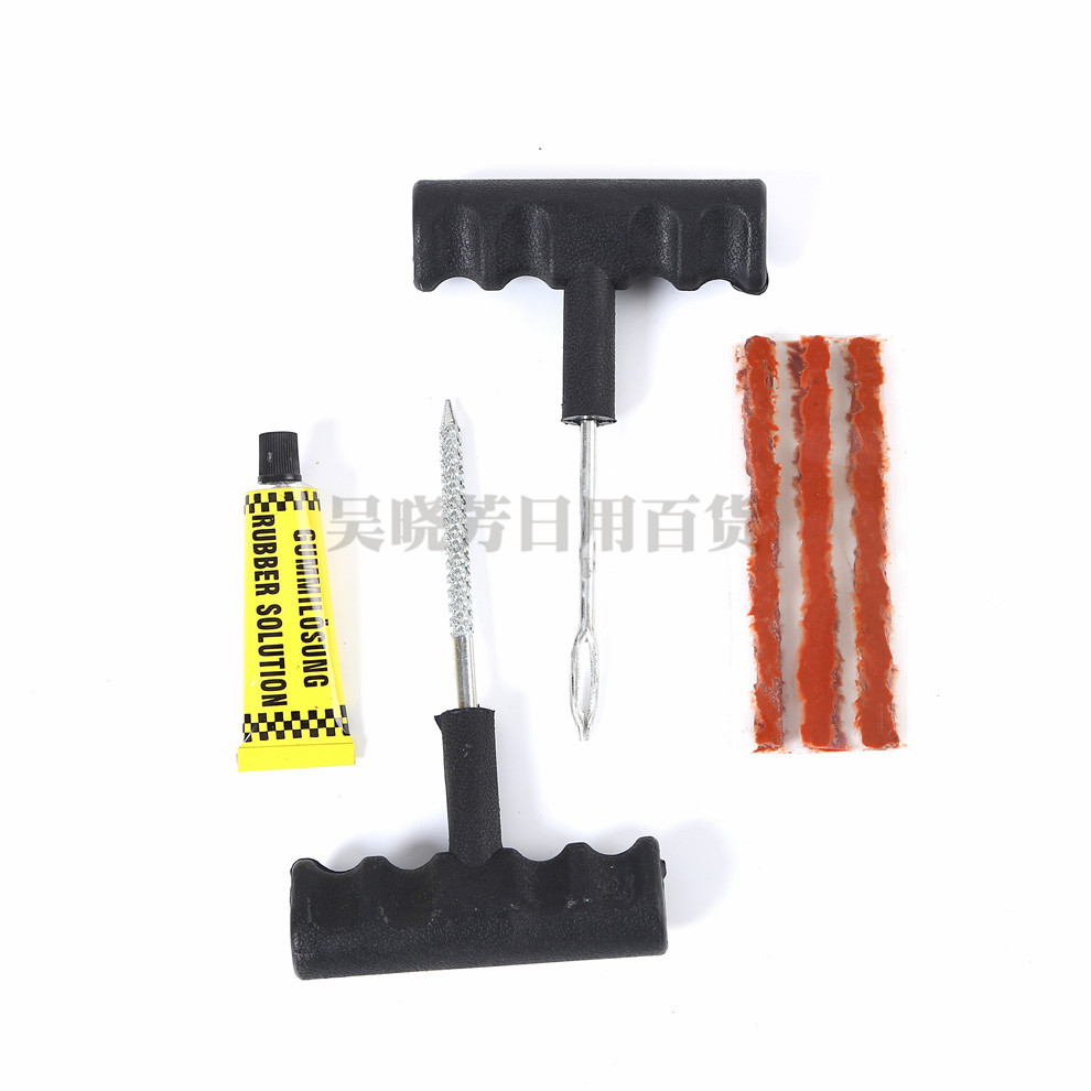Car Tire Repairing Tools Set Vacuum Tire Motorcycle Electric Vehicle Tire Repair Tools Tire Repair Strip Fast Glue Water Solution