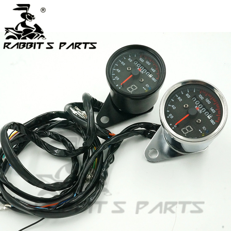 Motorcycle Modified Odometer Led Km Strap Gear Display Harley Cruise Prince Retro Modified Meter Code Meter