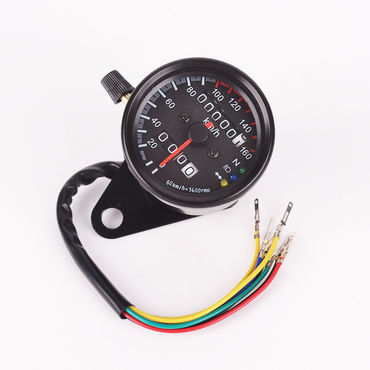 Motorcycle Retro Modified Small MeterLed TwoColor 70 Retro Odometer Monkey Meter with Indicator Light