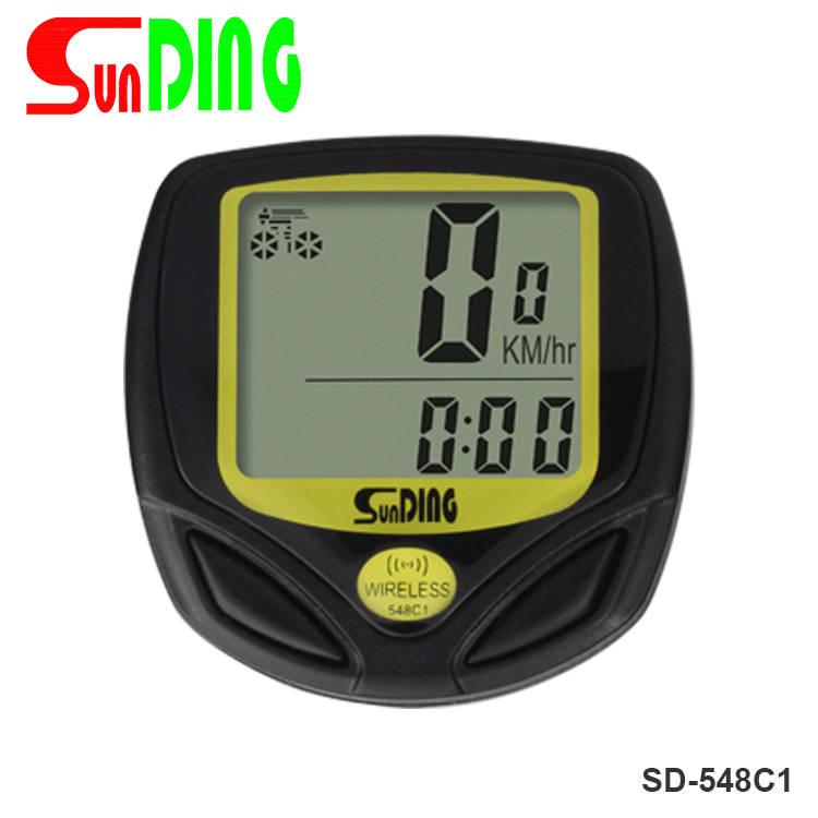 Sunding SD-548C1 Bicycle Wireless Stopwatch Mountain Bike Waterproof Marks for Measuring Velocity Cycling Odometer