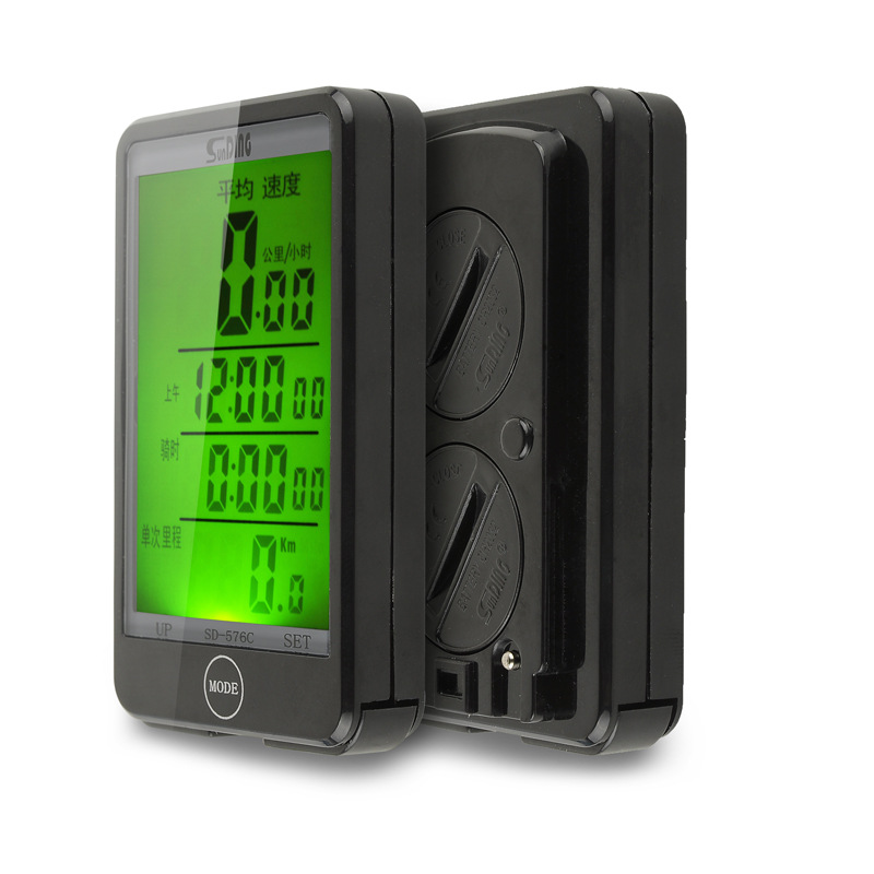 Sunding New SD-576C Super Large Touch Screen Bicycle Code Meter Odometer Wireless Full English Accessories Wholesale