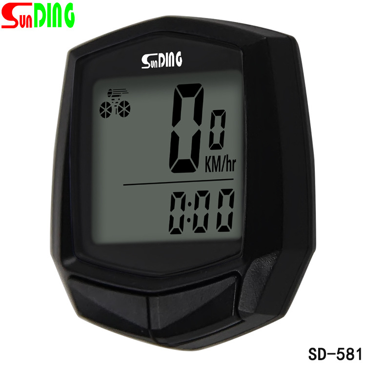 SD-581 Sunding Sunding Bicycle Wired Stopwatch Speedometer Odometer Chinese and English Code Meter