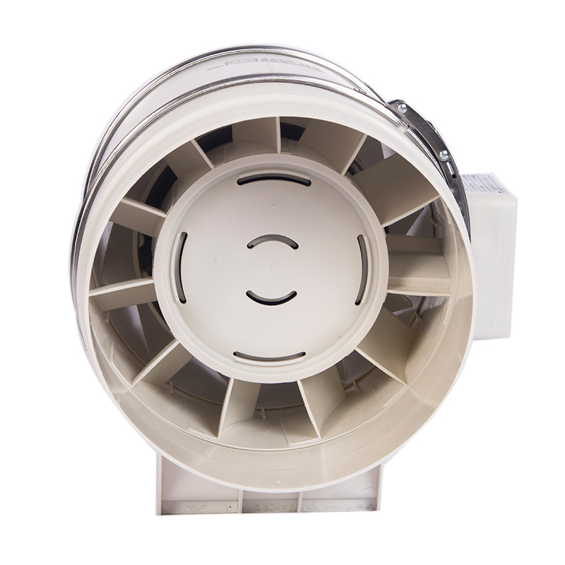 Round Pipeline Blower Oblique Flow Booster Fan Bathroom Exhaust Fan 6-Inch Kitchen Ventilator Fume Exhaust Fan