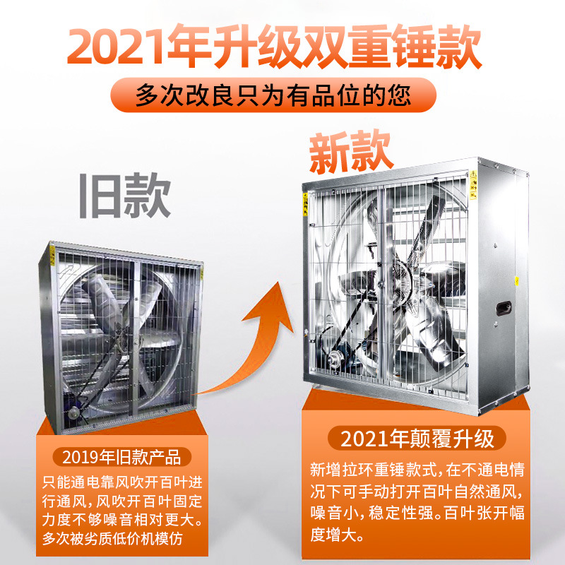 Factory Direct Sales Livestock Breeding Negative Pressure Blowers Heavy Hammer High Power Exhaust Fan Strong Industrial Exhaust Ventilator