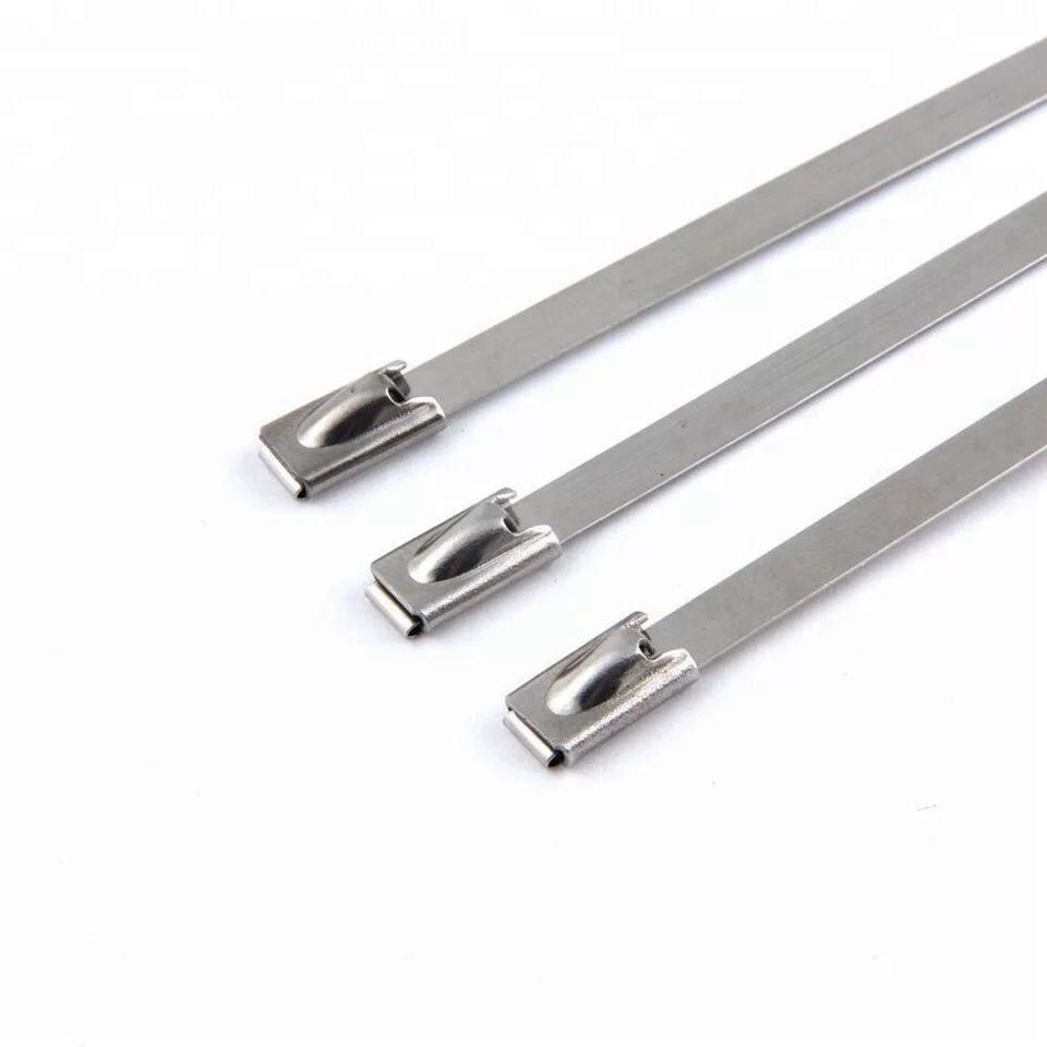 Stainless Steel Zipper Cable Tie Exhaust Winding Belt Fastening Self-Locking Zipper 8 Inches (About 20.3cm) Long
