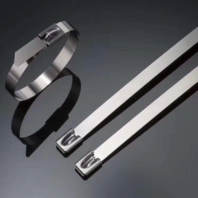 Silver Cable Tie, Exhaust Pipe Winding Strip Line, Stainless Steel Self-Locking Cable Tie 15cmx 0.46 a Pack
