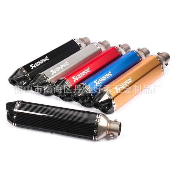 Motorcycle Modified Hexagonal Double Hole Exhaust Pipe Imitation Carbon Fiber Scorpio Sports Car Exhaust Pipe