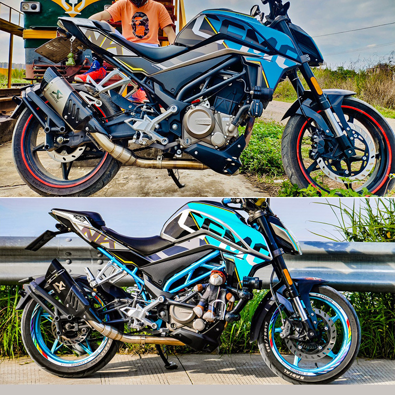 Style Nk250 250sr Large Displacement Stainless Steel with Back Pressure Drum Front Section Whole Paragraph Exhaust