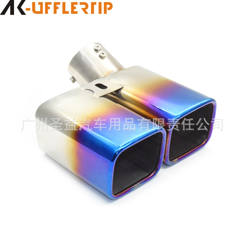 for Toyota Alpha Square Mouth ELFA Exhaust Pipe Modification One out of Two Tail Mouth 304 Stainless Steel Tail Throat