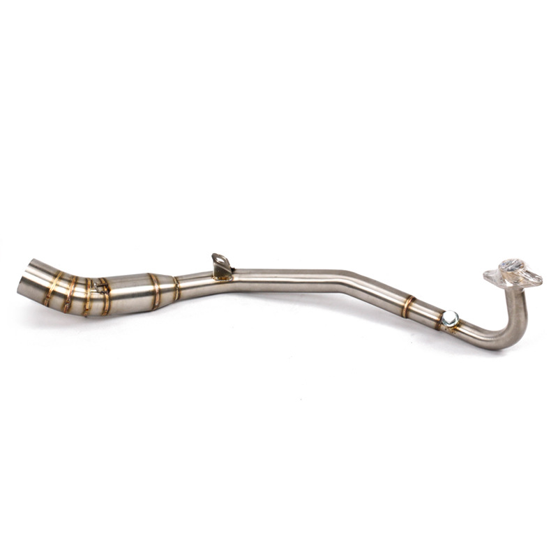 Sports Car Suitable for Kawasaki Z125 Front Section Z125pro Modified Exhaust Pipe Front Section Stainless Steel Elbow