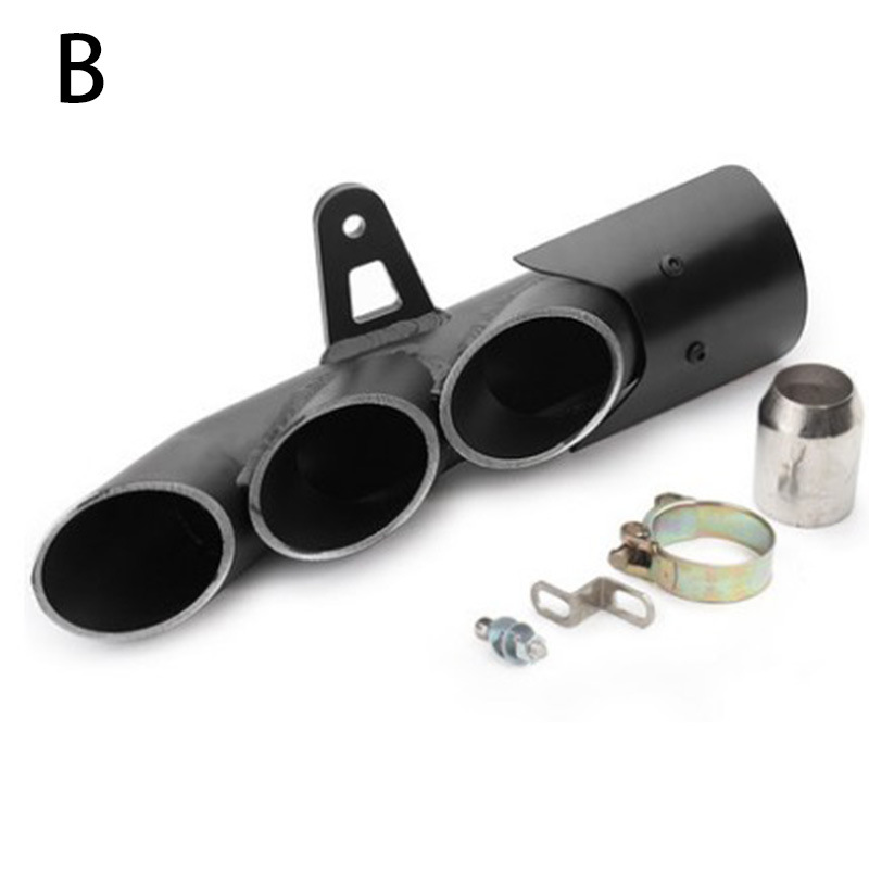 Motorcycle Modification R6 Cross Er6n Toce Double-Hole Three-Hole Large Row Fried Street Exhaust Pipe