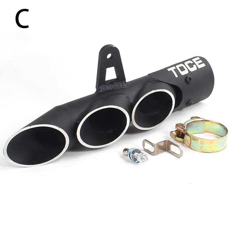 Motorcycle Modification R6 Cross Er6n Toce Double-Hole Three-Hole Large Row Fried Street Exhaust Pipe