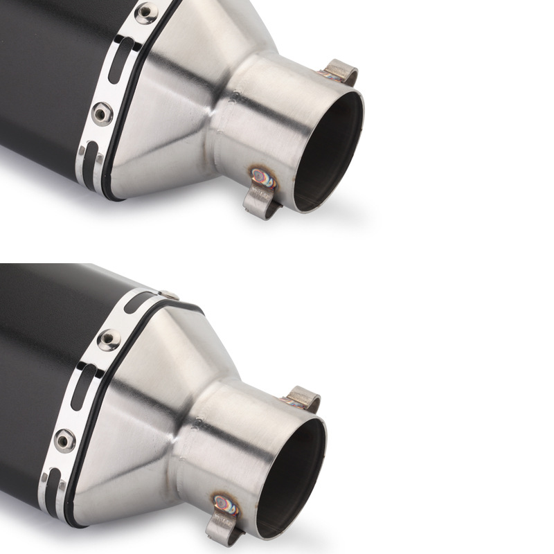 Applicable to Yamaha R6 Exhaust Pipe Universal Huanglong Small Hexagonal Fried Street Stainless Steel Exhaust Pipe