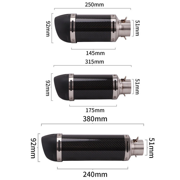 Applicable Motorcycle Kawasaki Z900 Z1000ninja 400 250 Modified Leovince Exhaust Pipe 38-51