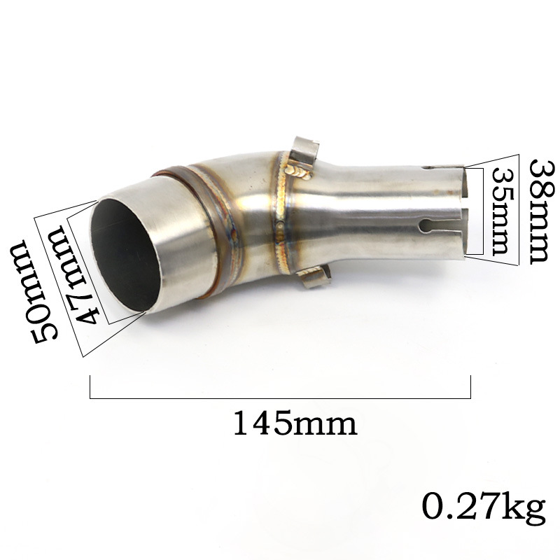 Motorcycle Modification Exhaust Pipe Middle Section Ninja250 Ninja SL Stainless Steel Adapter 03-17 Universal 250