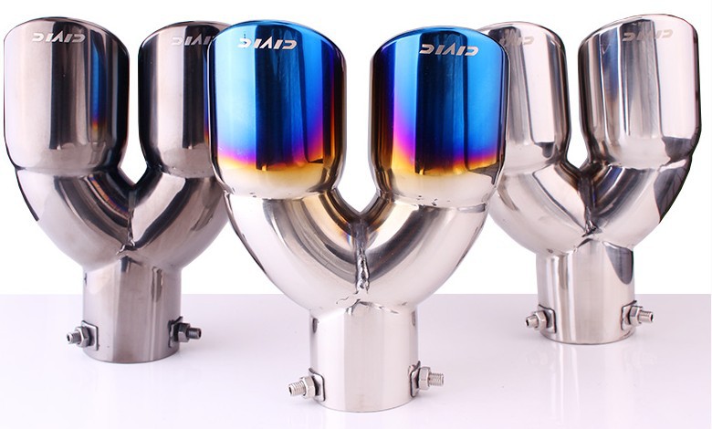 Steel Tail Throat 10 Th Generation New Civic Modified Exhaust Pipe 10 Th Generation Civic Modified Car Exhaust Pipe