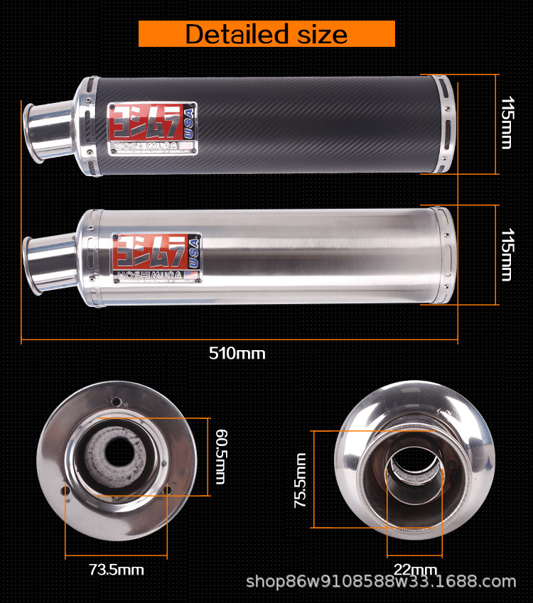 Honda CB400 Exhaust Pipe VTEC CBR VFR ZRx XJR Street Bike CB Straight Exhaust Pipe