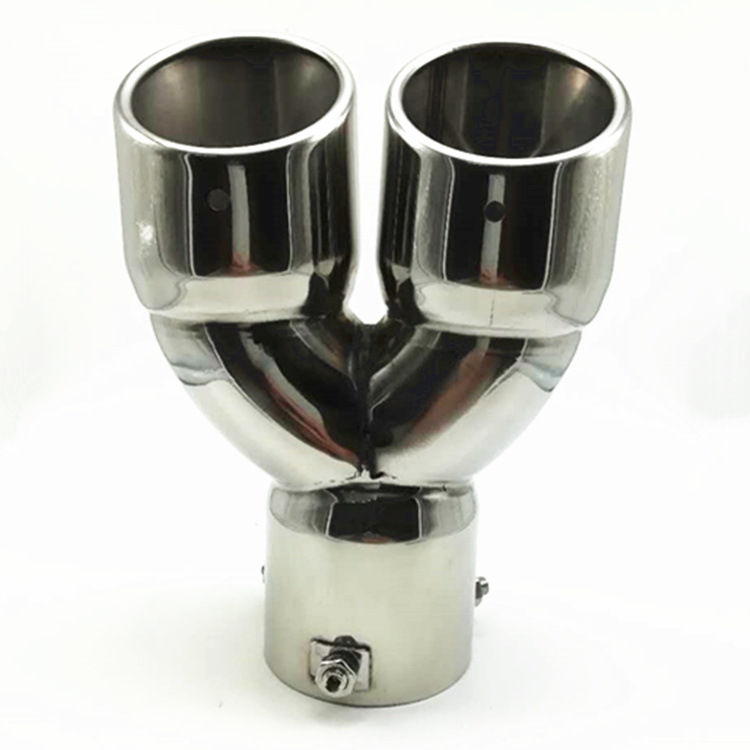 Car Exhaust Pipe Stainless Steel Tail Throat Car Tail Pipe Modification Decoration 63 Caliber Universal 75 Caliber