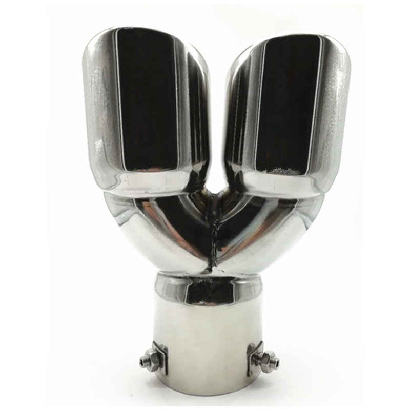 Car Exhaust Pipe Stainless Steel Tail Throat Car Tail Pipe Modification Decoration 63 Caliber Universal 75 Caliber