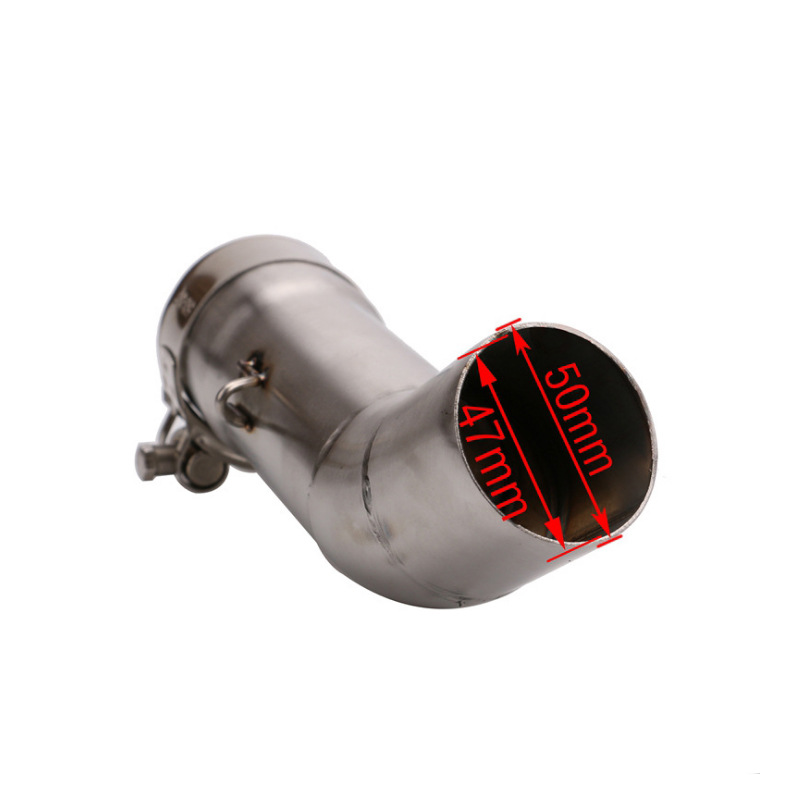 Sports Car Exhaust Pipe Modification Fz8n YZFFZ8 Fz800 Middle Section Stainless Steel Connection Straight Upper Exhaust