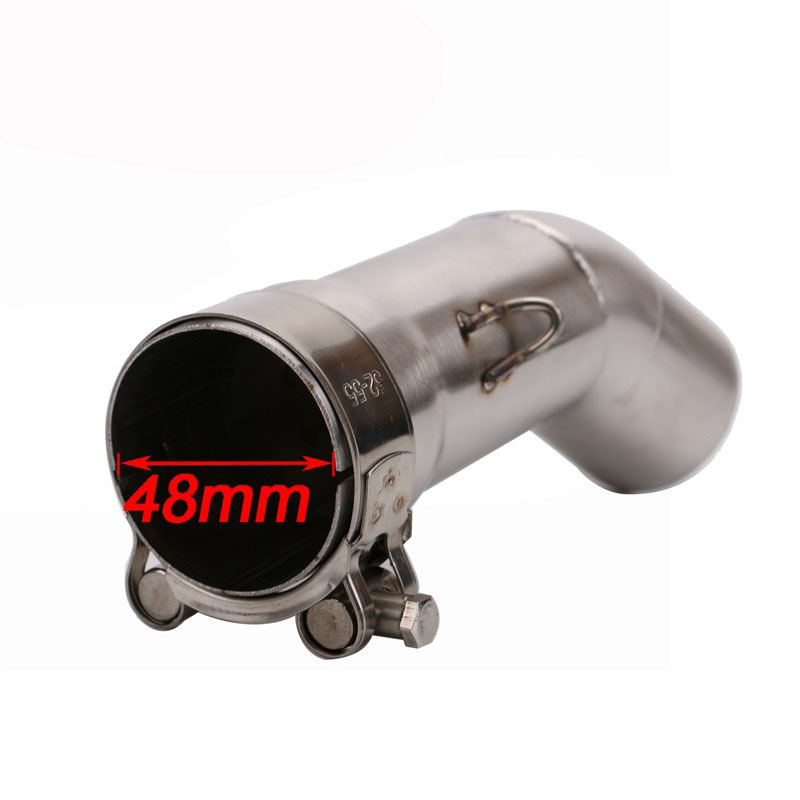 Sports Car Exhaust Pipe Modification Fz8n YZFFZ8 Fz800 Middle Section Stainless Steel Connection Straight Upper Exhaust