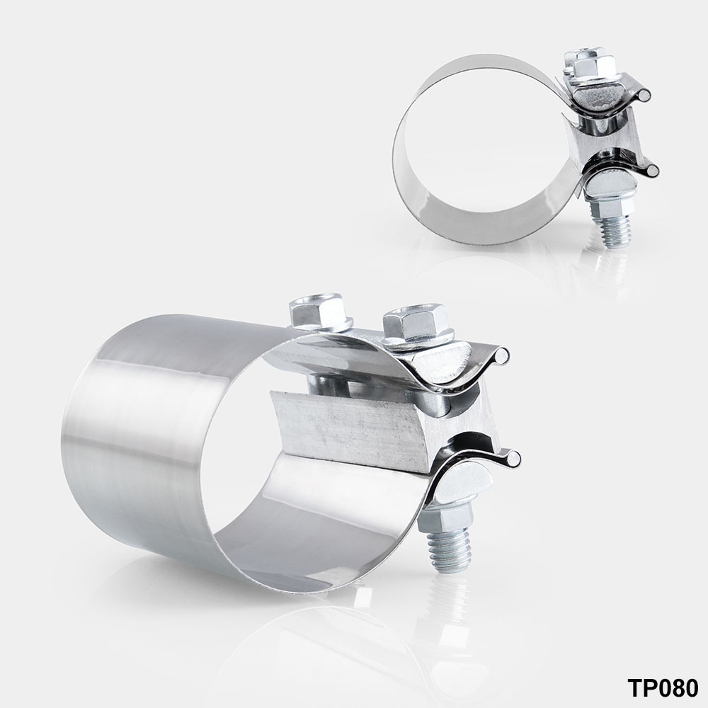 Cross-Border Hot Selling Car Modified General Stainless Steel 2.5 Inch 63mm Exhaust Pipe Clamp Tail Throat Hoop