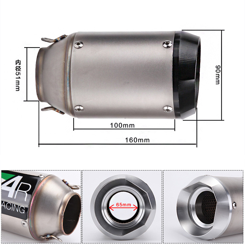 Motorcycle Modified Exhaust Pipe Universal Manual Tube