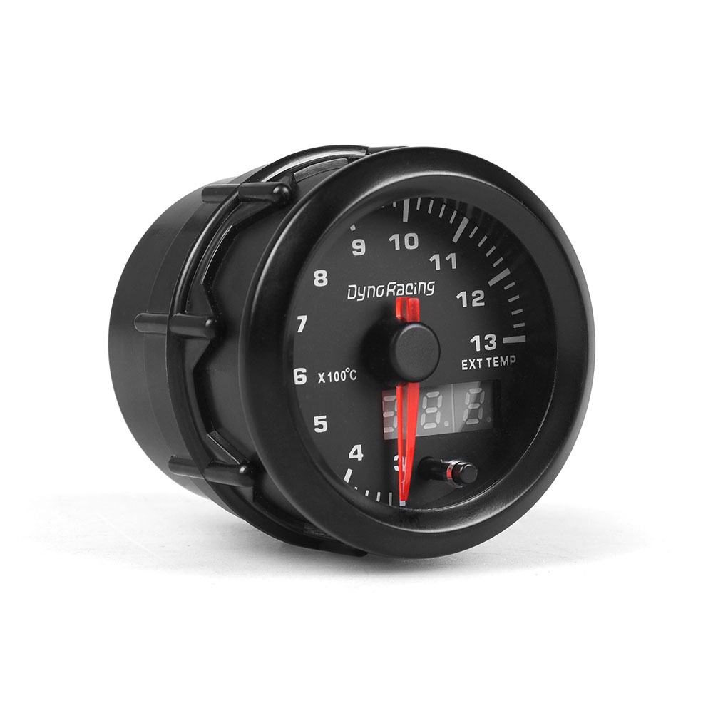 Modified General Exhaust Thermometer Pointer Digital Display LED LCD Double Display Colorful Exhaust Thermometer 52mm