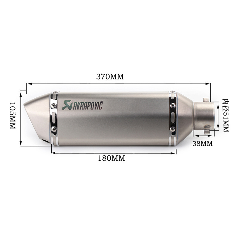 Small Hexagonal Exhaust Pipe Imitation Titanium Hexagonal Exhaust Pipe Huanglong 600 Horizon Universal Exhaust Pipe