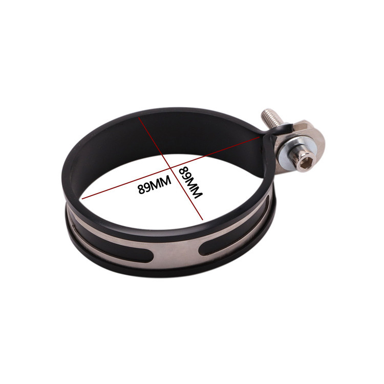 Motorcycle Exhaust Pipe Clamp Hoop Carbon Fiber Hanging Ring Hexagonal Stainless Steel Brother Hoop round Fixed Ring